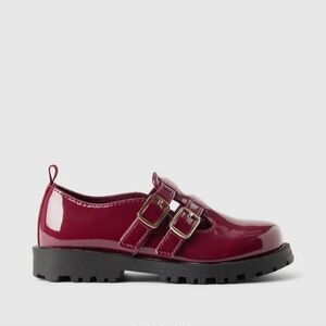 NWT Gap Toddler Girl's Double Strap Loafers Dress Red Vegan Shoes Size 6, 7